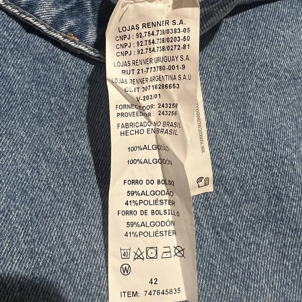 BlueSteel Jeanswear Embroidered Jeans Multicolor Accents Size 42 or 31 waist Den - Picture 4 of 9